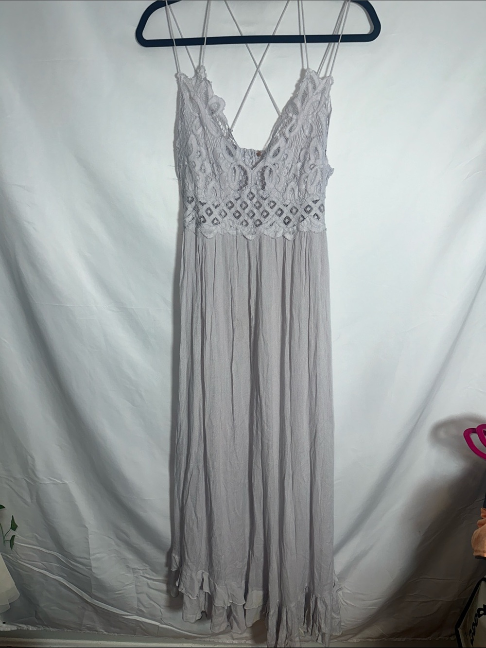 Free People Lace lined Bodice Maxi Dress - Lilac